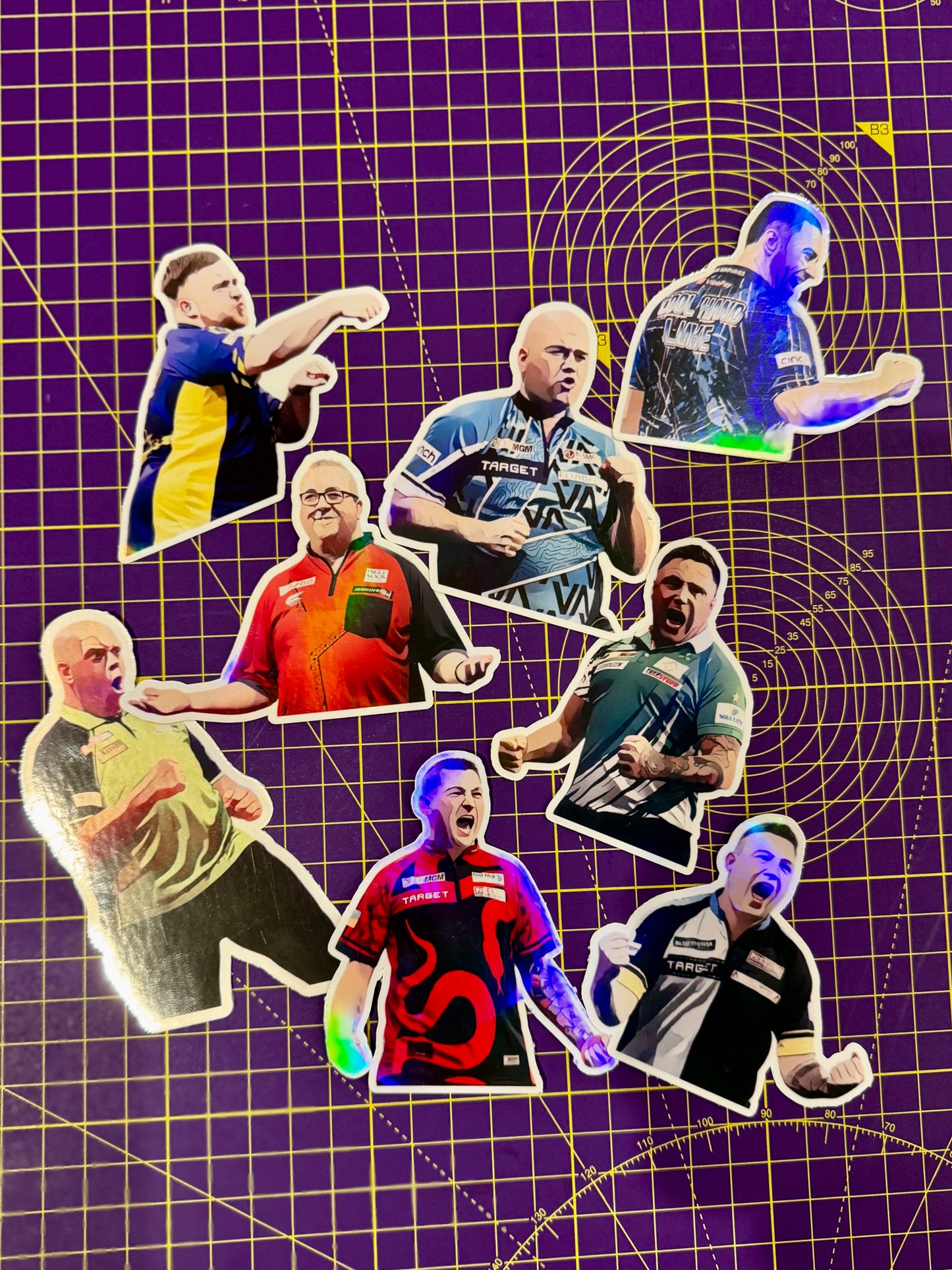 Kustom Darts Sticker Set