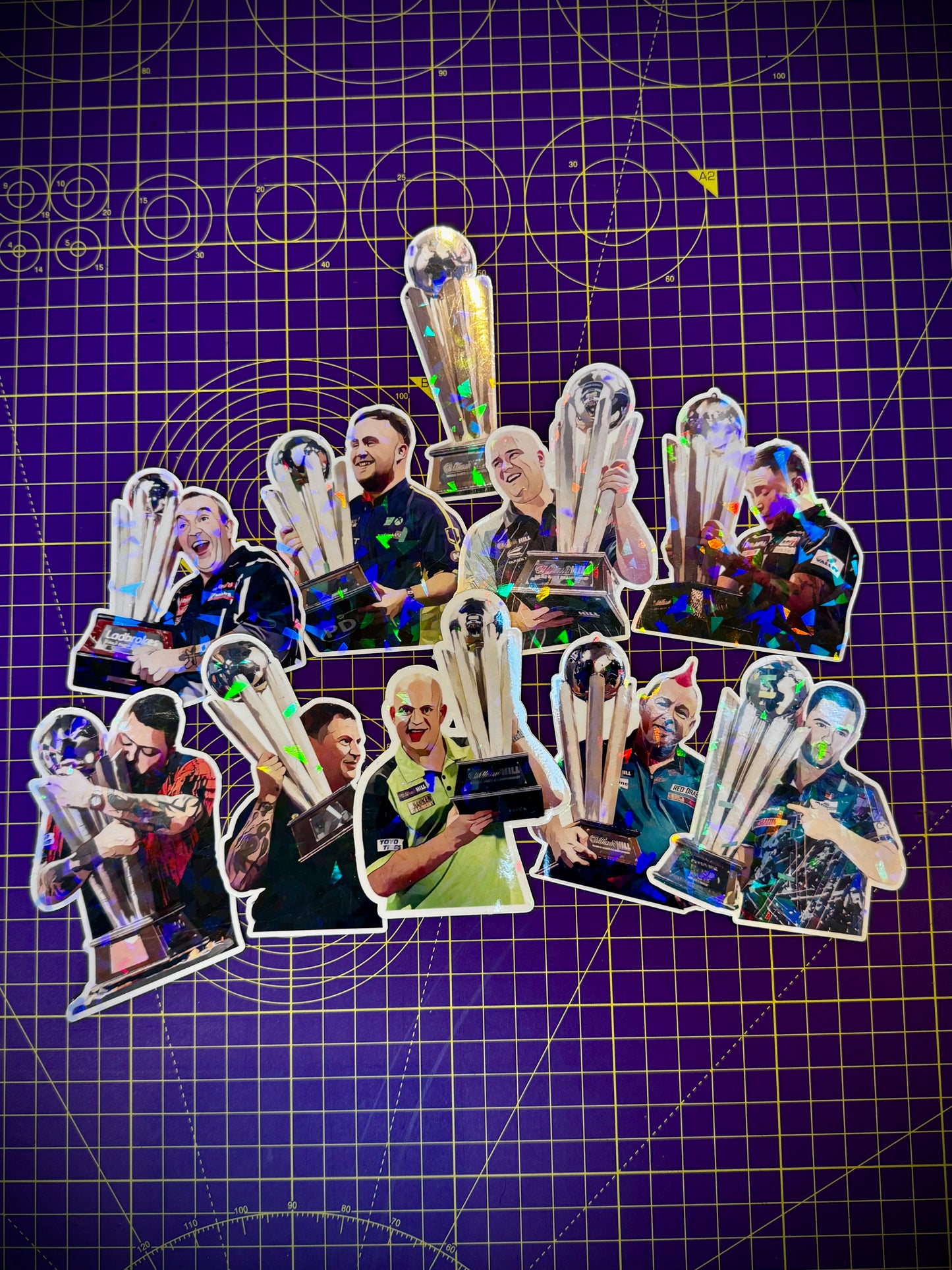 Kustom Darts Champs Sticker Set