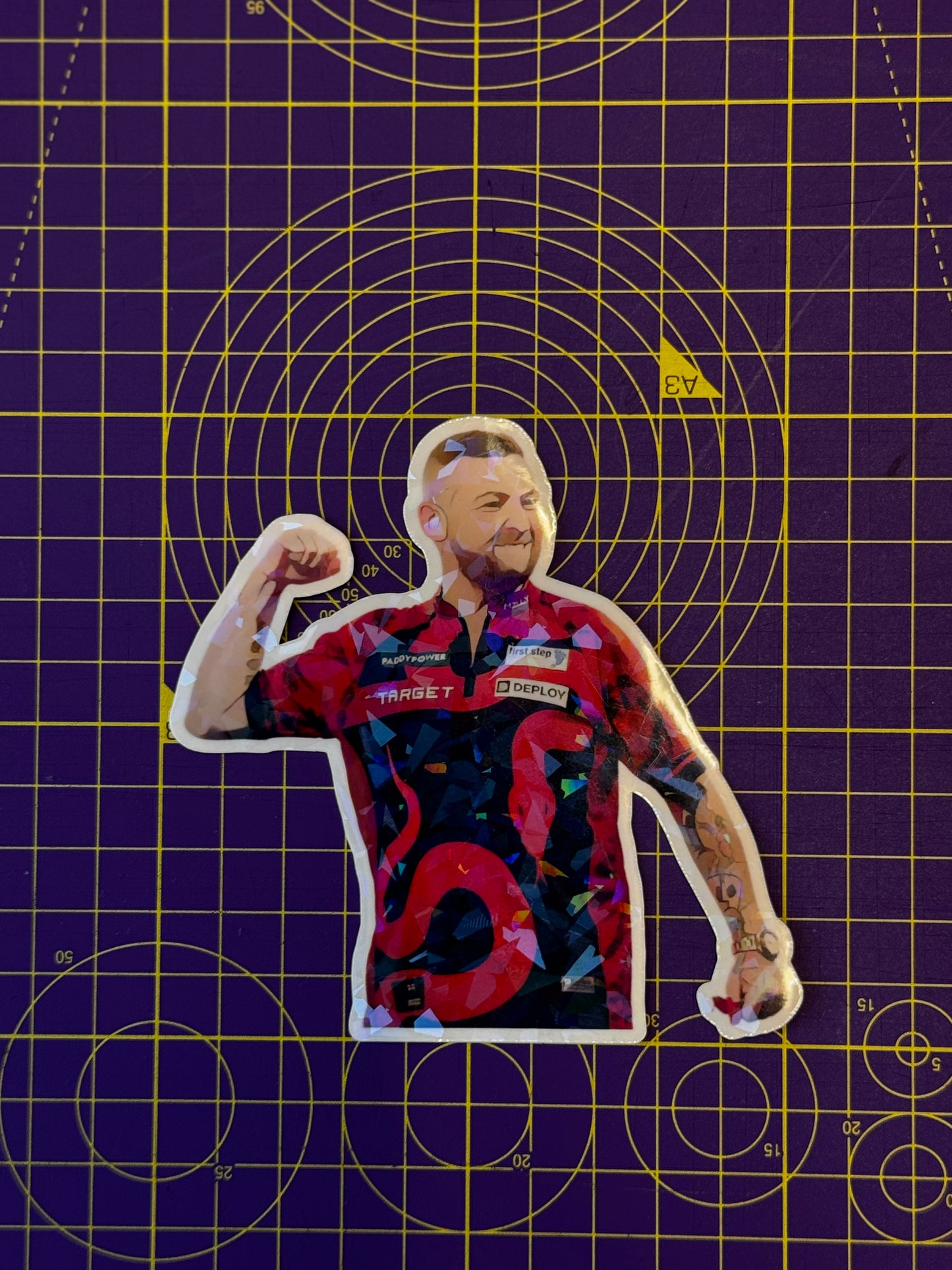 Kustom Darts Player Sticker Set